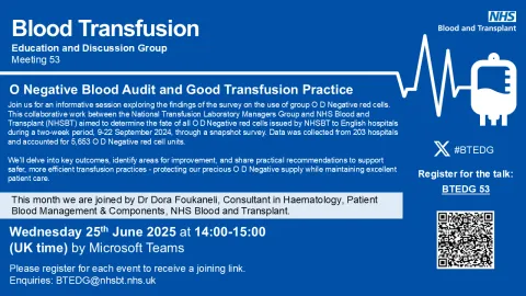 O Negative Blood Audit and Good Transfusion Practice